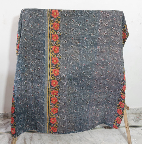Boho vintage kantha - boho, grey