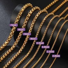 Long Box Chain Necklace