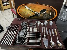 Vintage Retro Kuppels Bestecke Solingen Stainless Steel Germany Knife Fork 39pc