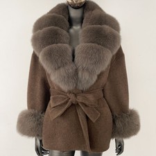 Womens Real Fox Fur Collar
