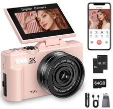 5K Digital Camera 75MP WiFi