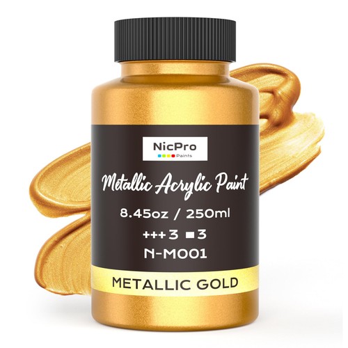 Nicpro acrylic paint metallic - paint,