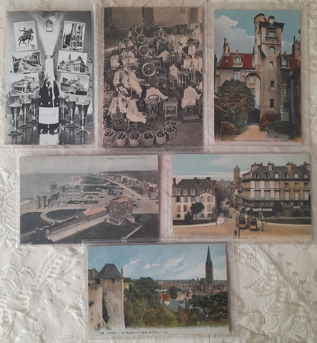 Vintage postcards cart - vintage,