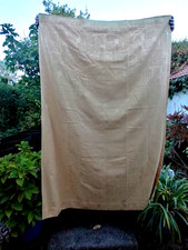 Gold Latin script medieval curtains each 74" d x 104 in wide