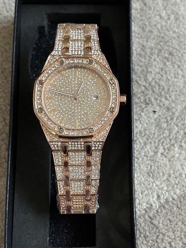 Mens luxury bling rose - bling, gold