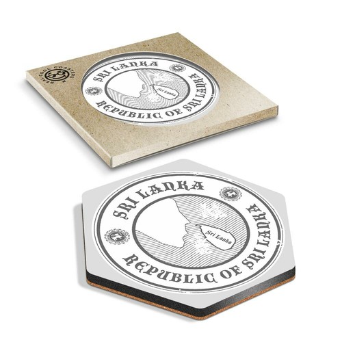 Hexagon coaster bw - hexagon,