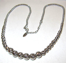 Designer 'Jasper Conran' 925 Silver Balls Pendant Choker/Necklace, ~SIGNED~