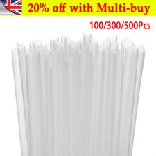 500x Milkshake Bubble Boba Tea Fat Dringking Straws Smoothies Disposable AF UK