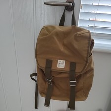 Jack Wills Fabric Bucket Bag Duffle Backpack bag Sandy Brown 14" by 17"