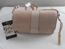 Ashwood Leather-Suede Small Molly Crossbody Bag Panacotta H-16cm W-21cm QVC NEW.