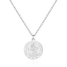 Men's Stainless Steel St Christopher Necklace