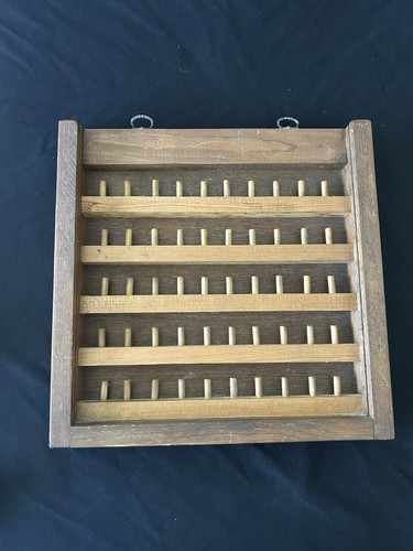 Wooden thimble display - thimble,