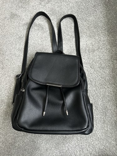Black faux leather - faux, mini