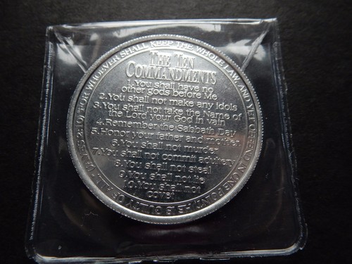 Ten commandments coin - commandments,