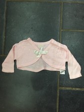 Baby girl  BHS pink cardigan age 0-3 months