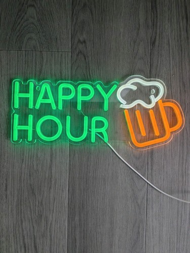 Happy hour beer led - happy,