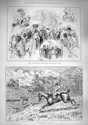 Original old antique print - old,