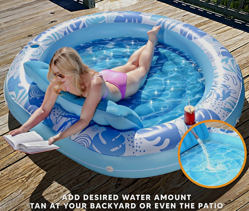 Sloosh pool suntan - 72in, round