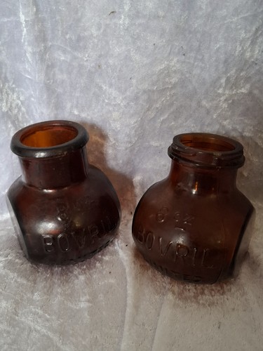 Vintage glass bovril - glass,