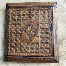 Vintage Inlaid Wood Decorative Cigarette Holder Made In Greece 1970s 