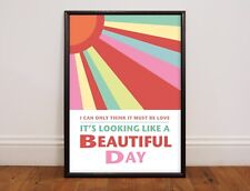 One Day Like This, Elbow, Lyrics Print, Indie Rock, Music Art, Music Print, Song