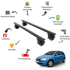 Bare Roof Rack Cross Bars Set