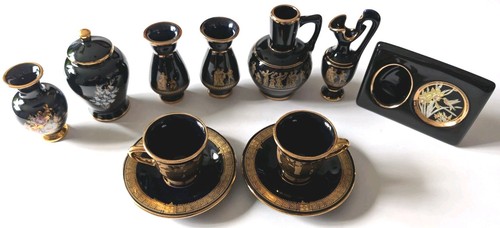 Greek cobalt blue 24k gold - cobalt,