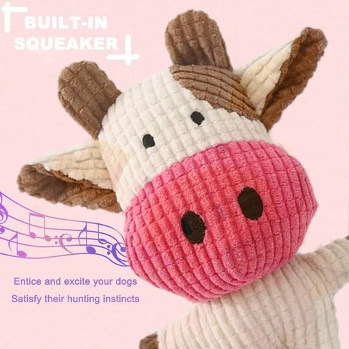 Cow shaped corduroy dog - corduroy, toy