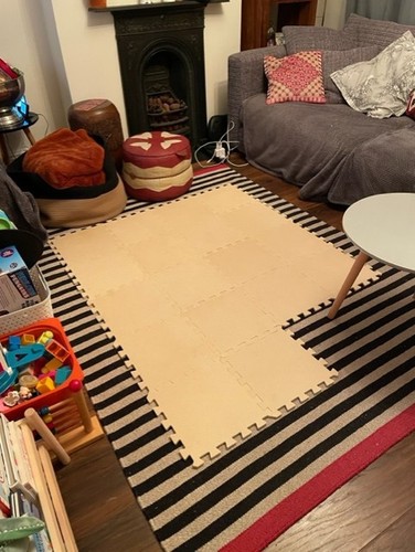 Kids washable beige foam play