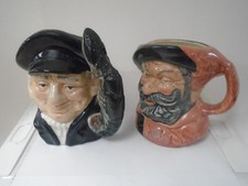 Vintage Royal Doulton Toby Jugs Falstaff 1949 & Lobster Man 1967