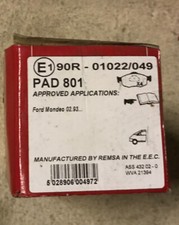 Apec PAD801 Brake Pad Set - FORD MONDEO GRANADA SCORPIO COUGAR