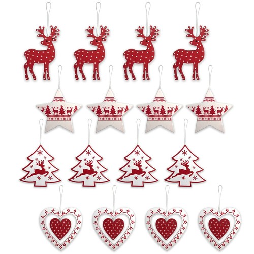 Red white wooden - 16,