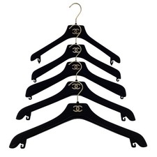 5 Chanel Hangers Black Velvet