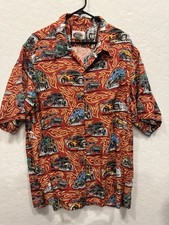 Reyn Spooner Hawaiian Shirt Hot Rod Design Art Of Eddy Y Radical Car Design XXL