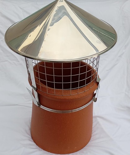 Silver chimney pot - pot, birdguard