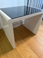 Black And White Gloss Side Table 