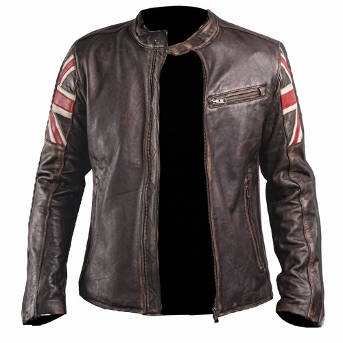 Mens biker brown vintage - mens,