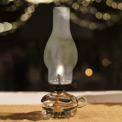 Clear glass oil - glass, chimney