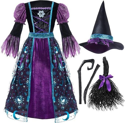 Girls witch costume halloween - girls,