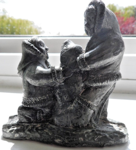Wolf original inuit carving - inuit, a