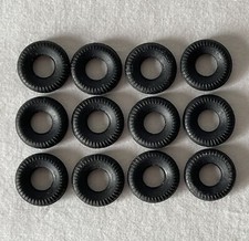 12 Vintage Spare Tires Toy Car Parts 17mm Treaded Tyres Dinky Corgi Matchbox etc