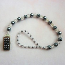 Simple Grey Pearl Diamante