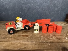 Vintage Playmobil Jeep, Dirt Bike Trailer With Canisters & 2 Men