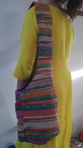Recycled cotton shoulder bag - cotton,