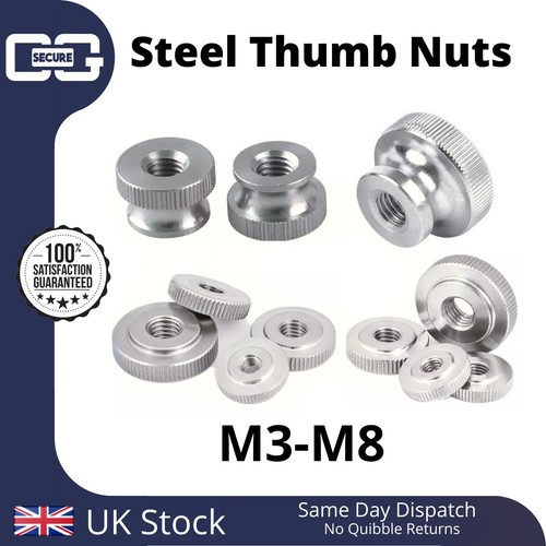 Carbon steel knurled - thumb, nut