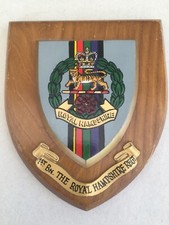 1st Battalion Royal Hampshire Regiment Regimental Mess Wall Plaque Shield Crest