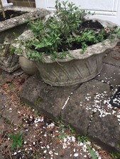 A Pair Of Vintage Haddonstone Traditional Small Plaited Popular Design Planters