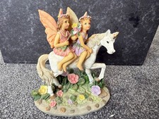 Two Fairy's  on a unicorn  - ornament 