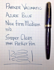 Parker Vacumatic Major Azure