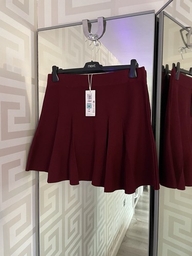 Burgundy mini pleated - burgundy,